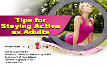 TIPS FOR STAYING ACTIVE AS ADULTS