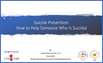 SUICIDE PREVENTION:HOW TO HELP SOMEONE WHO IS SUICIDAL
